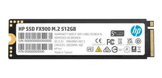 Unidad En Estado Solido Hp Fx900 512gb Nvme M.2 2280 Pcie 4