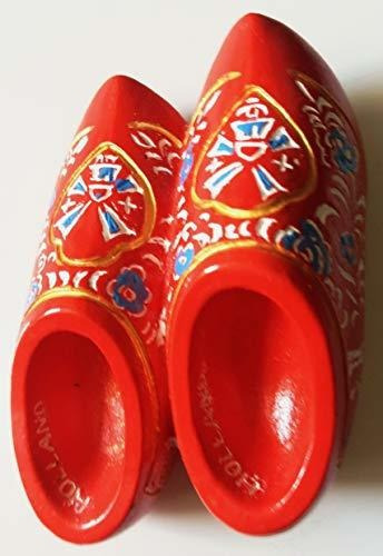 Zapatos De Madera Rojos Holland Resina Holandesa Nevera 3d R