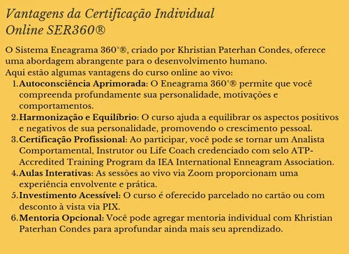 Curso E Certificação Sistema Eneagrama 360®