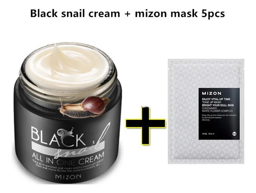 Crema Todo En Uno Mizon Black Snail, 75 Ml, Para Rostro De C