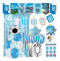 Comprar Pack De Globos Y Banderín Feliz Cumple Racing Club Sticker