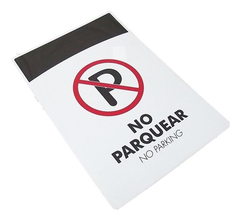 Aviso Señal Prohibido Parquear Grande 35x24 Reja O Superfici