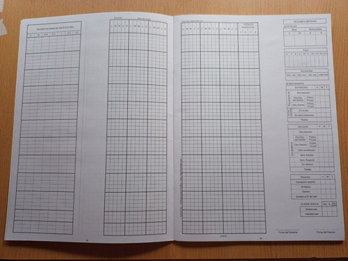 Imagen 6 de 9 de Pack De 24 Registros De Asistencia De Alumnos Para Primaria