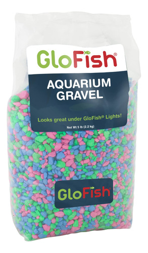 Grava Sustrato Para Peceras Fluorescente 3colores 2.2kg