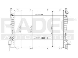 Radiador Jaguar 2003-2004-2005 V6/v8 3.0/3.9 Lts Automatico