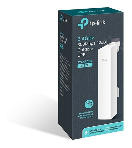 Imagen 5 de 6 de Cpe De Exterior 2.4gz 300mbps 12dbi Cpe220 Pharos