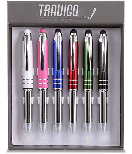 Esfero - Bolígrafo - Travigo 6-pack 3-in-1 Capacitive Stylus