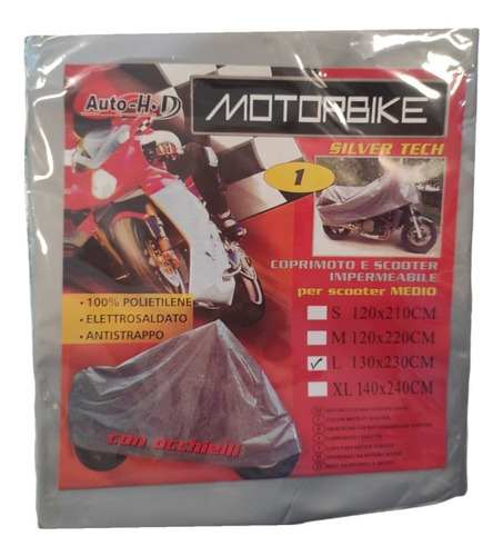 Imagen 2 de 3 de Carpa Funda Delgada Cubre Moto Bicicleta Cobertor