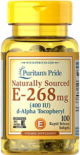 Puritan 's Pride Vitamina E-400 iu 100% Natural-100 softgels