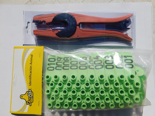 Pinza Para Caravanas + 50 Caravanas Durflex Chicas Numeradas