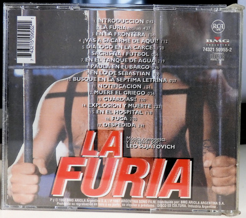 Cd Leo Sujatovich - La Furia Banda De Sonido Film - Edfargz (Usado)