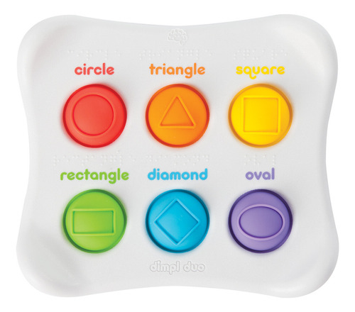 Juguete Fat Brain Toys Dimpl Duo Color Blanco