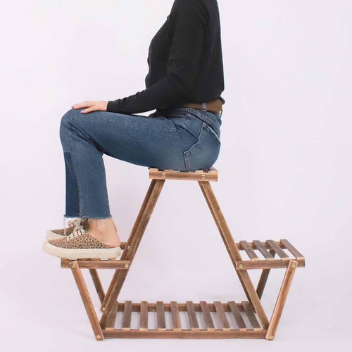 Soporte De Madera Para , Expositor De Flores, Rústico,