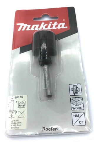 Fresa Ponta V Haste 6mm Makita D-68155