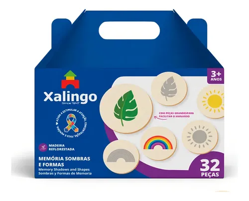 Juego de memoria Shadows And Shapes Ii en MDF 32 piezas Xalingo
