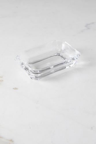 Jabonera Baño Acrílico Clear Brillante 13x8.5 Cm Binah Deco