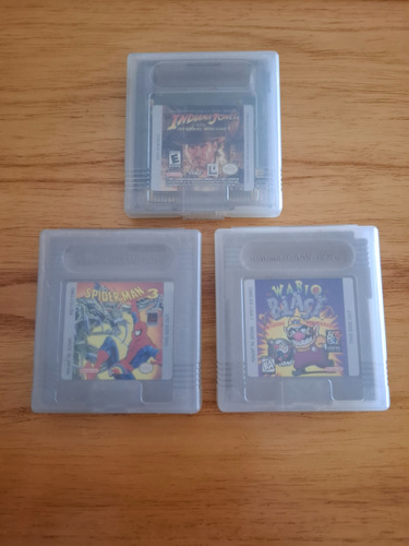 Lote Cartuchos Juegos Gameboy Wario Spiderman Indiana Jones (Usado)