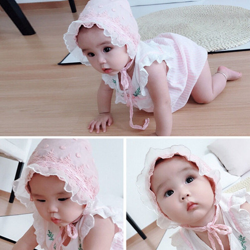 Gorro Para El Sol De Lolita Con Encaje Para Bebé Niña