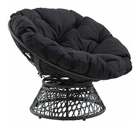 Osp Home Furnishings Silla Papasan De Mimbre Con Giro De 360