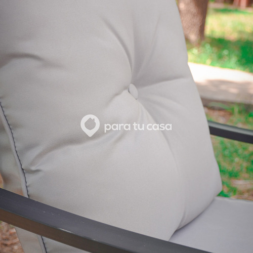 Juego Jardín Sillas Sillones Mesa 5 Piezas Negro Ct