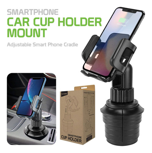 Cellet 360 Adjustable Cup Holder Tablet Automobile Mount Cra