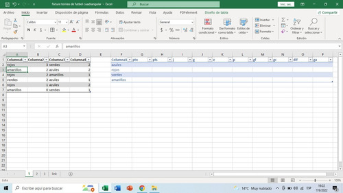 Base De Datos Fixture Torneo De Futbol Cuadrangular