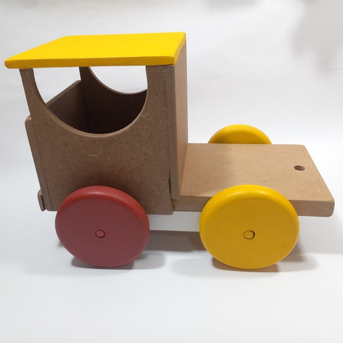 Brinquedo Educativo Carreta Colorida De Mdf