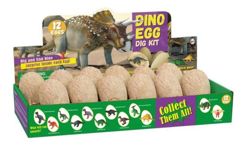 Un Conjunto De 12 Huevos De Dinosaurio Deformados Para Niños