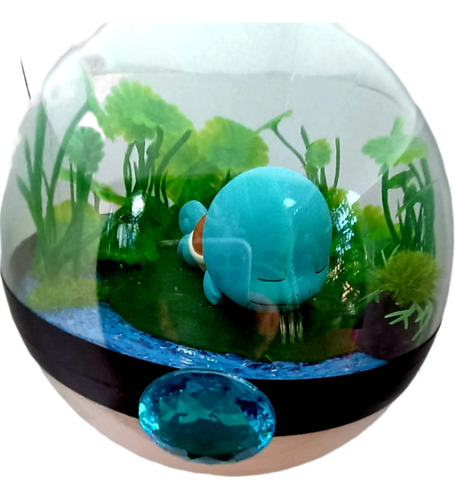 Terrario Pokemon Squirtle Durmiente Con Luces