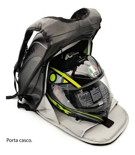 Mochila Porta Casco Impermeable Moto Kossok Thunder Storm