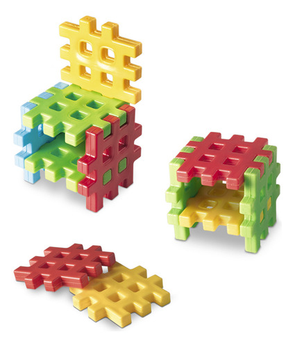 Jogo De Encaixe Bloco De Montar Brinquedo Colorido Divertido