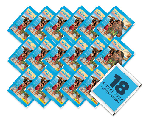 Moana 2: Com 90 Figurinhas (18 Envelopes) Oficial Disney