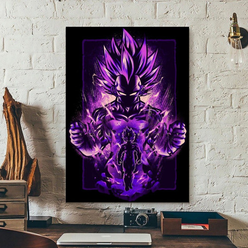 Cuadro Decorativo Vegeta Ultra Ego Anime Artistico Dbz