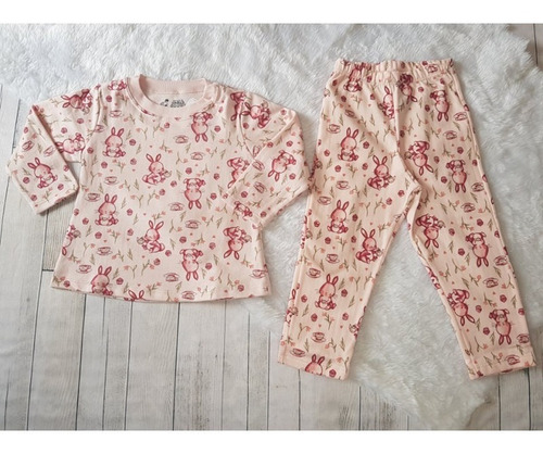 Imagem 3 de 4 de Pijama Infantil Inverno Rosa Menina Coelhinhos 2302 Have Fun