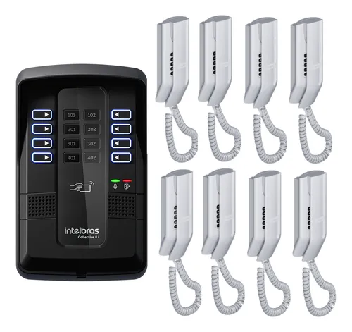 Portero eléctrico Intelbras COLLECTIVE 8i + 8 TDMI 300 negro