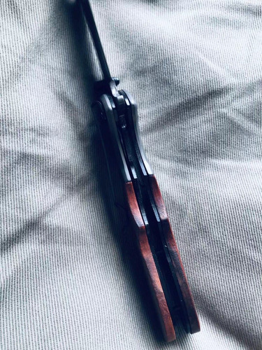 Canivete Tático Cavaleiro Semi Automatico Boker Da104 Cor Madeira