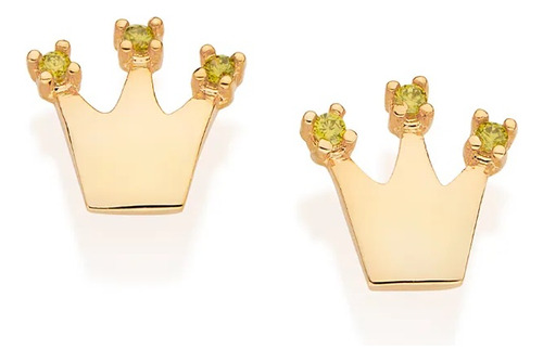 Brinco Rommanel Disney Coroa Princesa Tiana Caixa Presente