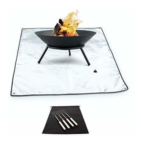 L&b Essentials Fire Pit Mat 40 X40  | Fireproof Mat For Unde