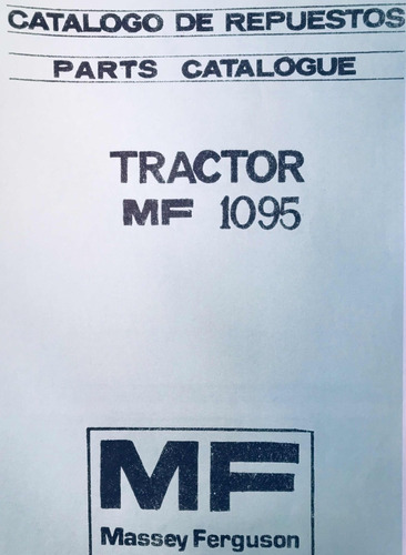 Manual De Repuestos Tractor Massey Ferguson 1095