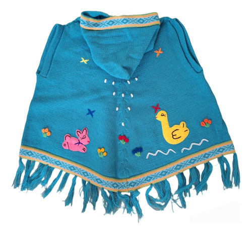 Poncho Ponchito Tejido Bordado Artesanal Jujeño Coya Niños