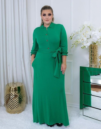 Imagem 1 de 2 de Vestido Longo Visconlaycra