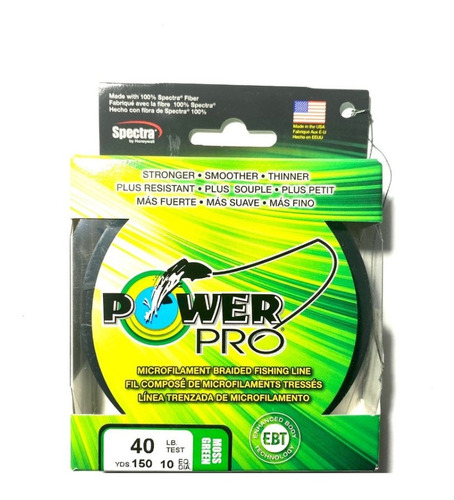  Multifilamento Power Pro By Spectra 40 Lb-150y