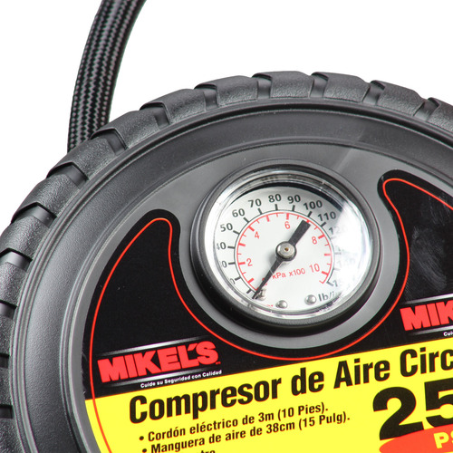 Compresor Aire 12v Circular 250psi Manómetro Mikels