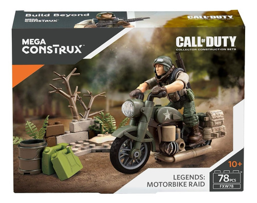 Wwii Motorbike Raid - Call Of Duty Mega Construx 