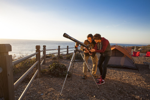 Telescopio refractor Astromaster 70az, color azul