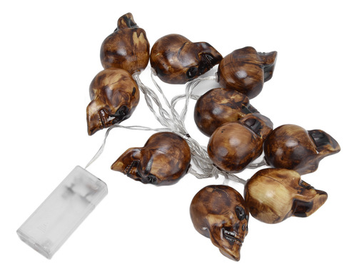 Cadena Led Con Forma De Calavera Para Halloween, 10 Led, Hor