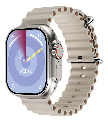 Smartwatch 9 Ultra Pro S 2 Pulseiras Brind Com Nfc Pulseira Prateado