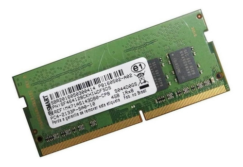Imagem 1 de 1 de Memoria Smart 8gb Ddr4 Pc4 2400t Sf4641g8ck8iwgkseg