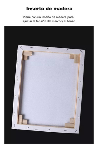 Kit De Arte Pintura Atril 120cm Acrílico Bastidor Set 7 Pcs