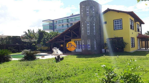Linda Casa Com 5 Dormitórios, 530 M² - Venda Por R$ 3.200.000 Ou Aluguel Por R$ 20.000/mês - Costazul - Rio Das Ostras/rj - Ca1609